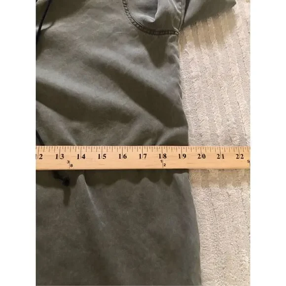 Express Womens  Olive  Lace Up Front Tassel Long Sleeve Shirt Top Size P/S - Picture 10 of 12